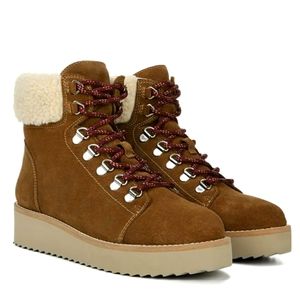 SAM EDELMAN Franc platform hiker bootie toffee 9